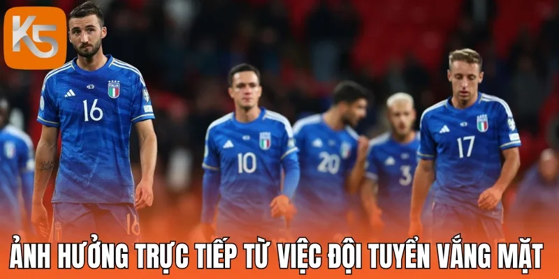 Ảnh hưởng trực tiếp từ việc đội tuyển vắng mặt